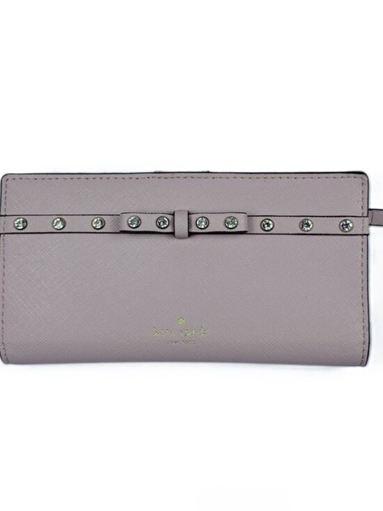 Kate Spade New York Handbags - This Kate Spade "Laurel Way" Jeweled Leather Wallet in Blush NWOT